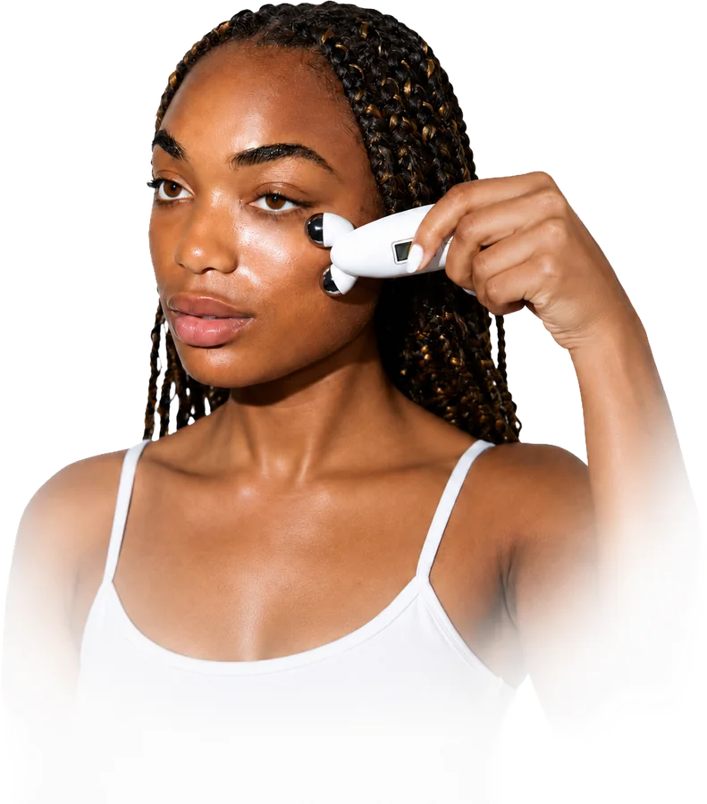 Woman using PureLift Face under her eye